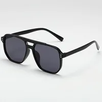 Gafas de sol Vintage para hombre y mujer, lentes de sol grandes, cuadradas, de marca de diseñador, Unisex, lentes negros, gafas de sol para hombre y mujer UV400 - Imagen 4