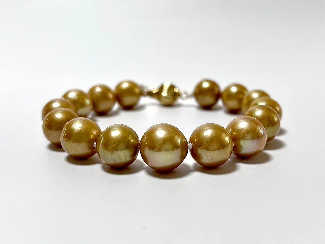

Fashion 925 Sterling Silver Women's Bracelet Sea 11-12mm Round Pearl Fine Accessories for Party Jewelry Gift