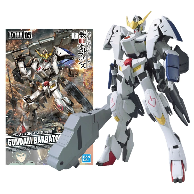Bandai Genuine Gundam Model Kit Anime Figure Tv Gundam Barbatos 6Th Form Action Figures Giocattoli Regali Da Collezione Per Bambini