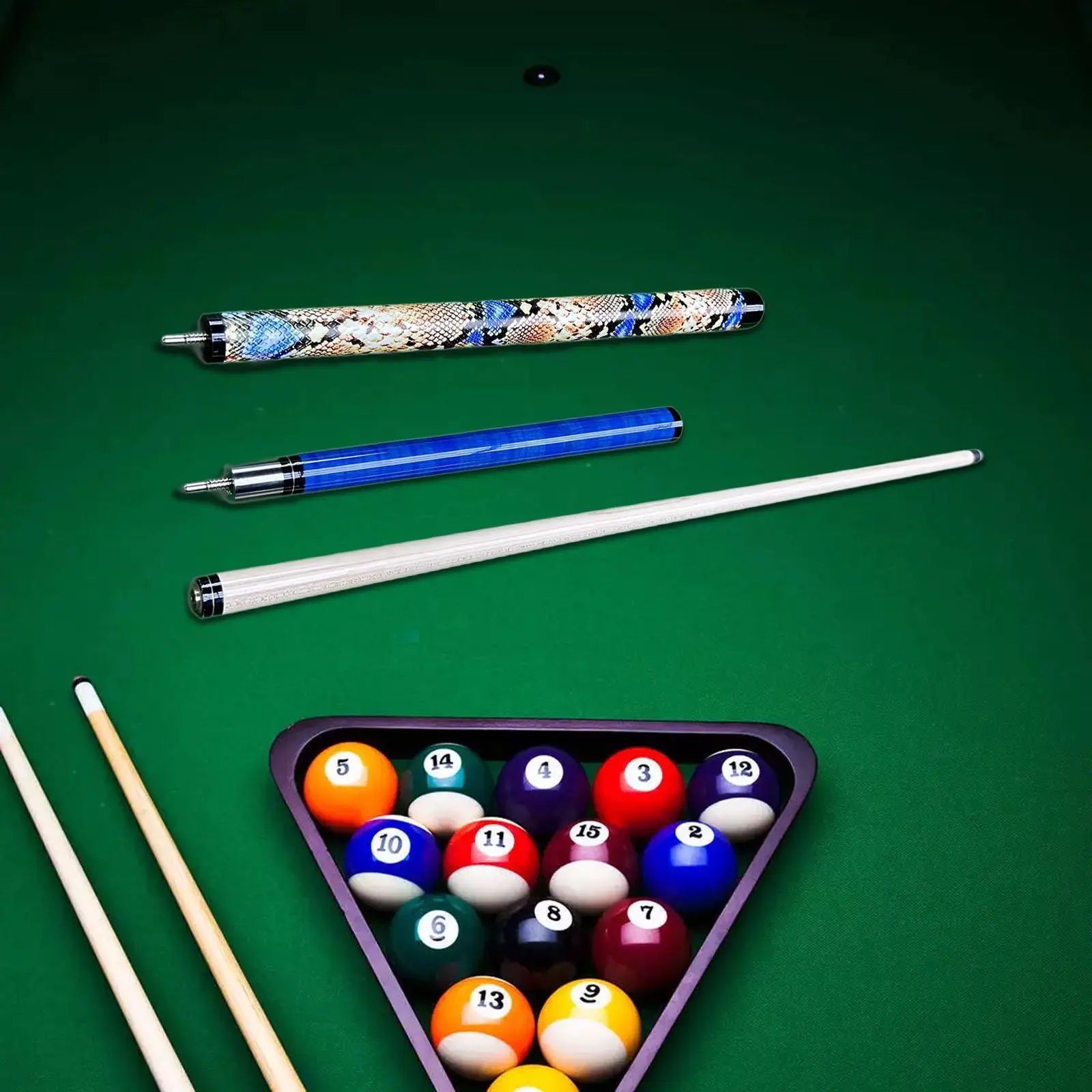 Billiard Pool Cue Stick Break Jump Cue 13.8mm Tip 55' Wooden for Practice Beginners Men Women