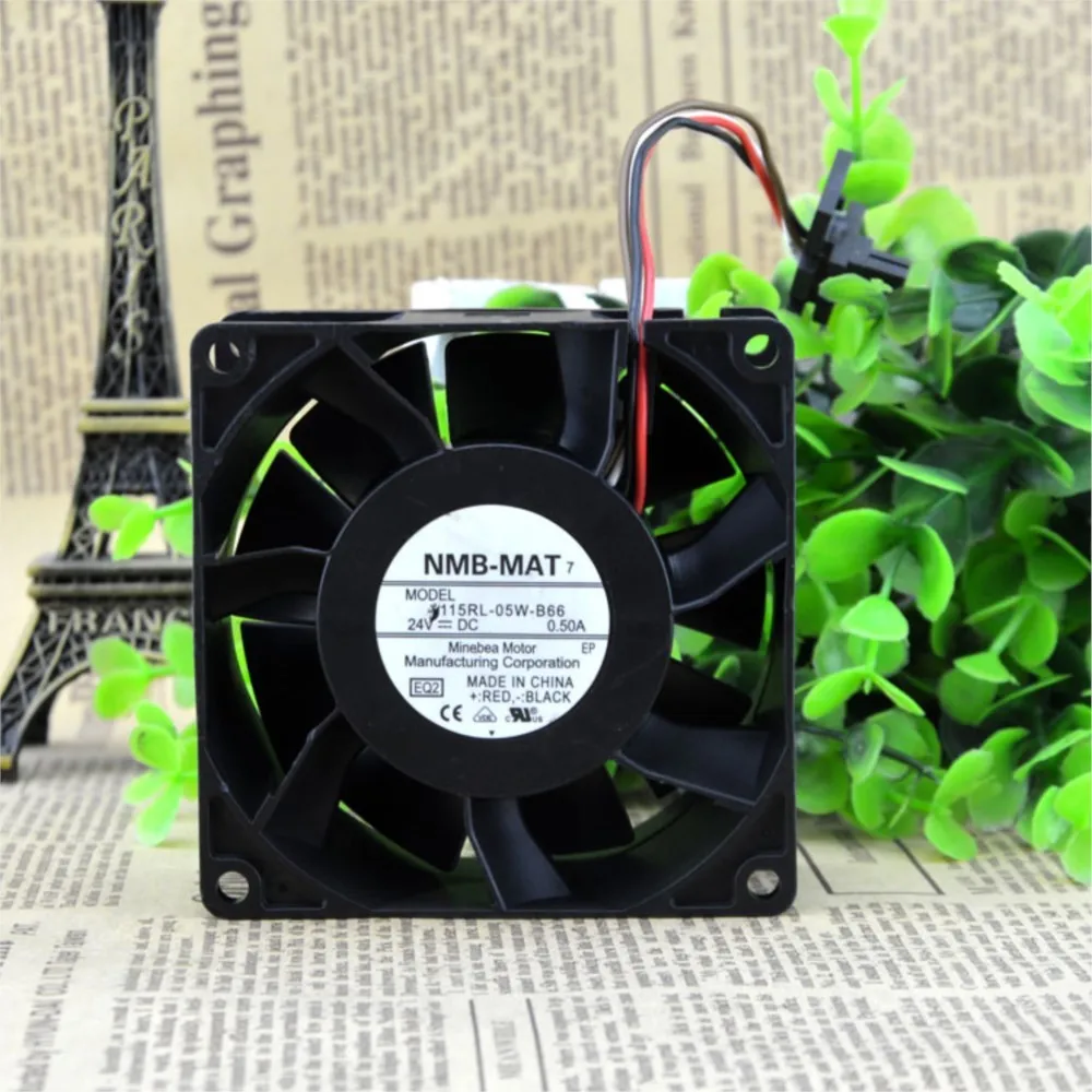 NMB 3115RL-05W-B66 3115RL-05W-B60 80X80X38MM 24V 0.50A 냉각 팬 18.5KW/15KW 컨버터용, 산업용 팬