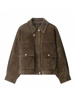 Women's Autumn Fashion Coats Solid Turn-Down Collar Zipper Long Sleeve Pockets Single-Breasted Female Casual Chic Jackets