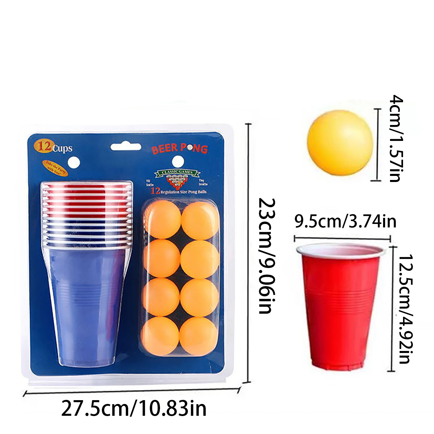 12개의 공과 12개의 맥주잔 게임, 성인 파티용 인터랙티브 게임, 창의적인 레저 장난감