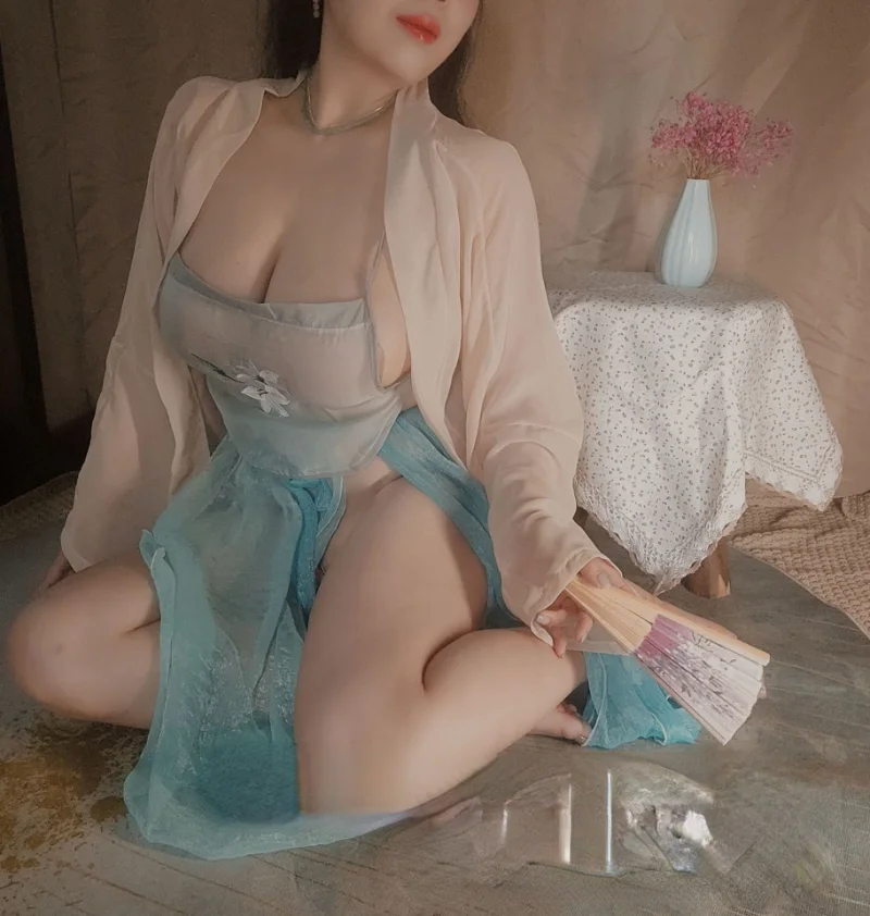 

Plus Size Sexy Sexy Lingerie Set 100KG Wearable Sexy Perspective Bellyband Sexy Han Fu Passionate Set
