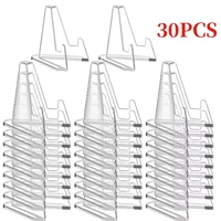 30-1PCS Acrylic Triangular Card Display Stand Mini Idol Photo Picture Holder Stands for Coin Sports Trading Cards Display Racks 1