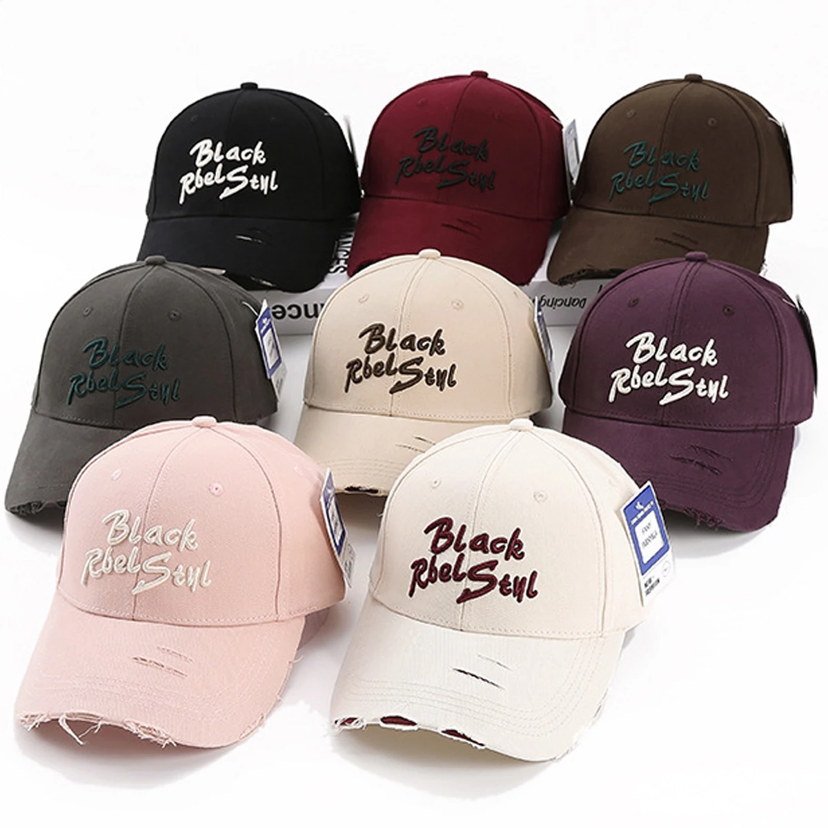 American Retro Letter Gray Baseball Cap for Women, High-End Wide Brim, Large Head Circumference, Makes Face Look Smaller, Versatile Duckbill Hat for Men, Sports