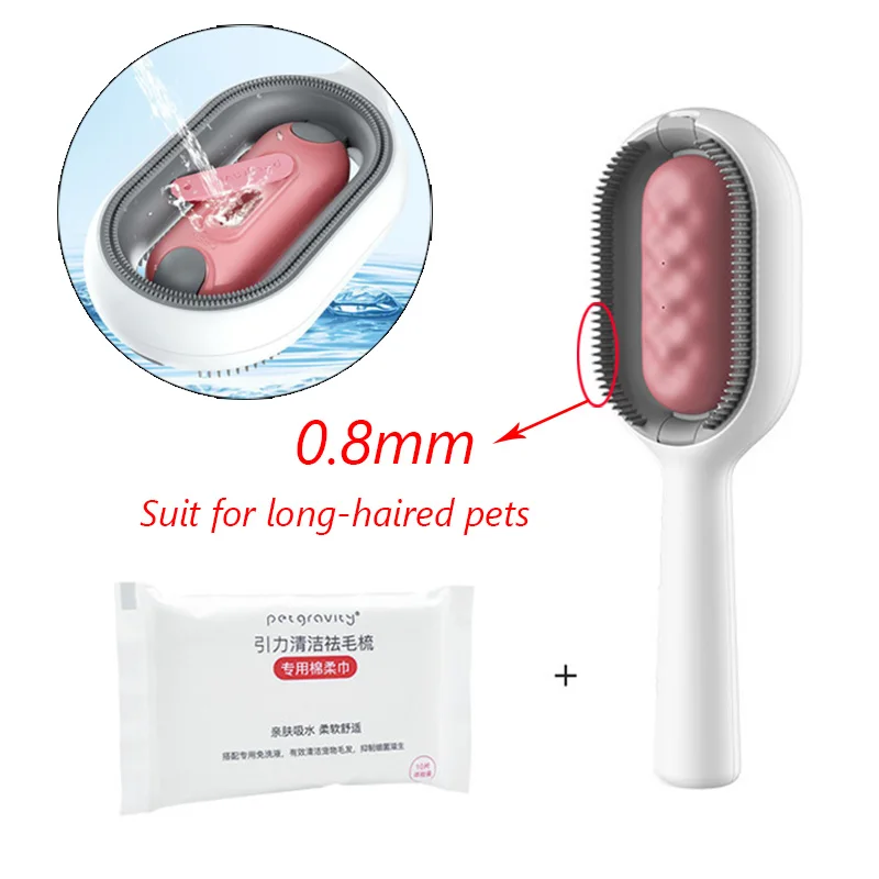 Enhanced Pet Hair Removal Comb with Wipes - Premium Grooming Tool