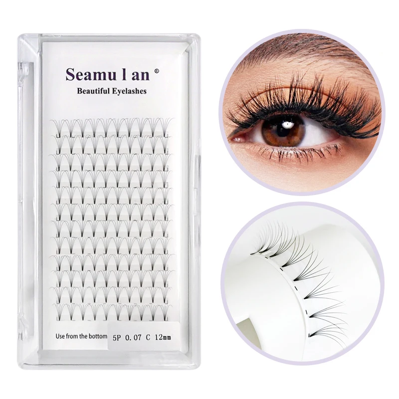 

12Rows 120 Fans Premade Fan Lashes 3D 4D 5D Wide Fans Short Stem Russian Volume Professional Eyelash Extensions Bulk Wholesale