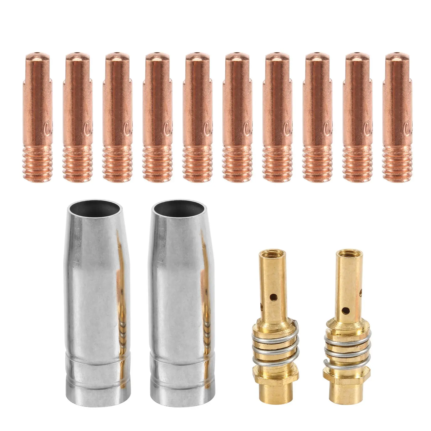 

14Pcs 15AK Welding Torch Consumables 0.9mm MIG Torch Gas Nozzle Tip Holder of 15AK MIG MAG Welding Torch