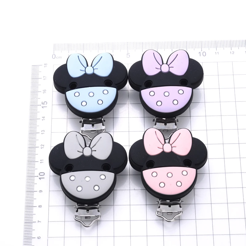 Mouse Shape Silicone Beads For Jewelry Making Baby Pacifier Clips Food Grade DIY Pacifier Chain Necklace Accessorie 3