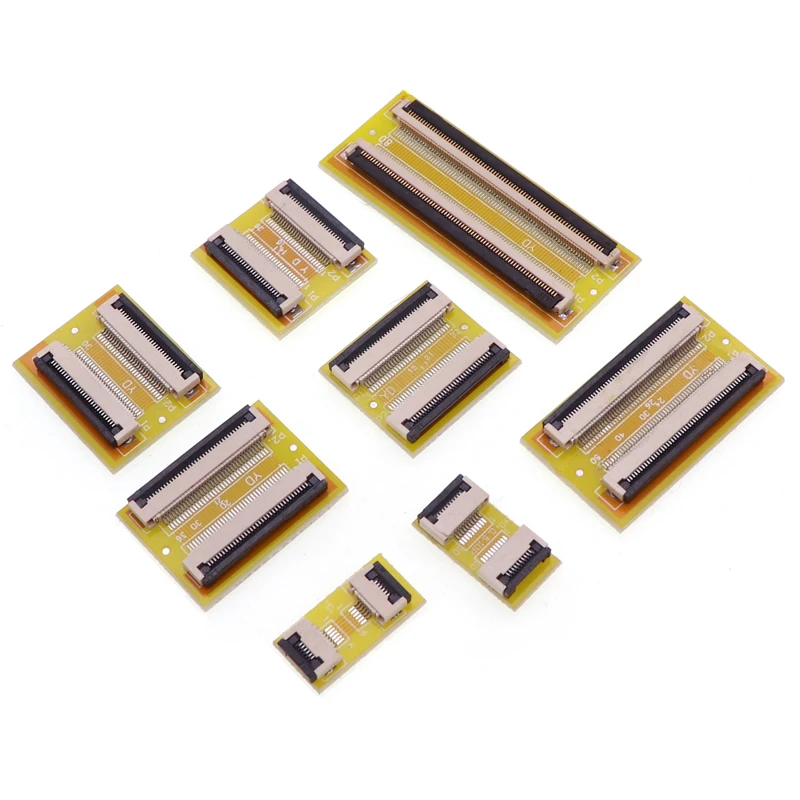 

5Pcs FPC FFC Flexible Flat Cable Extension Board With Connector 0.5mm Pitch 6 8 10 12 16 20 22 24 26 30 40 50 60 80PIN Connector
