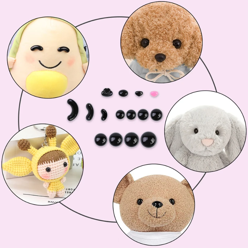 586Pcs DIY Wool Felting Plastic Safety Eyes Kit Noses Doll Making Stuffed Animals Felt Needle Accessories