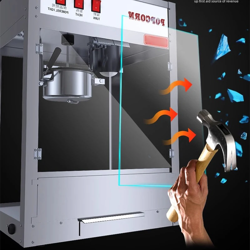 Stainless steel popcorn machine Commercial spherical butterfly popcorn machine Fully automatic popcorn machine 4