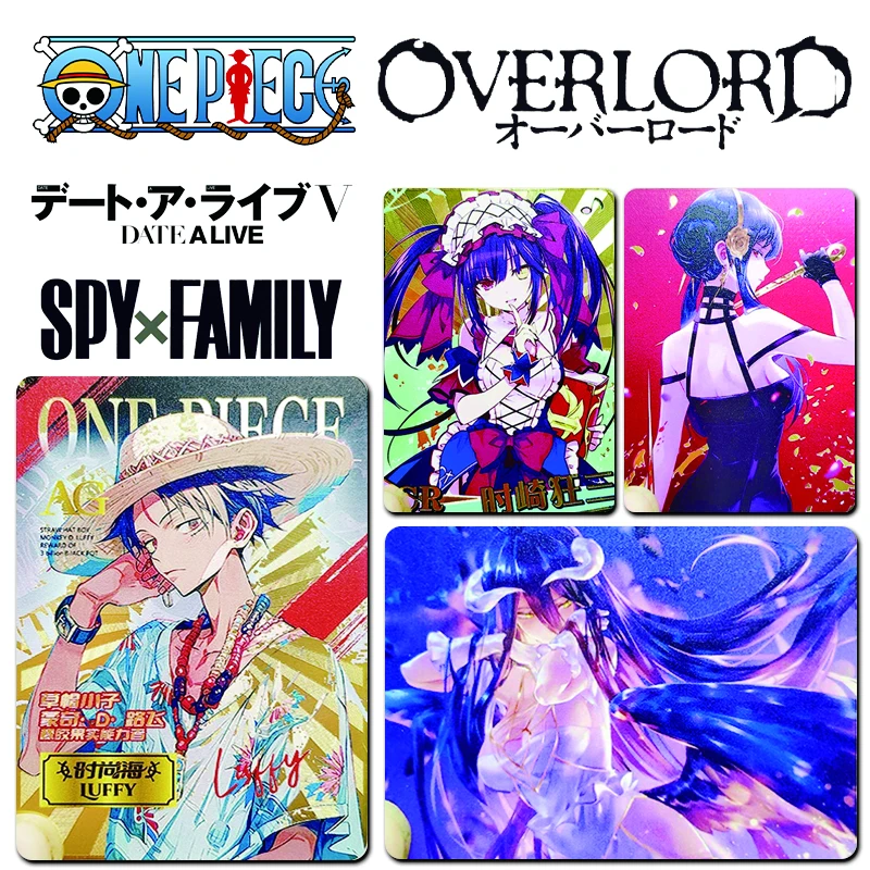 Dea Story Card One Piece Metal Card Personaggi Anime Monkey D-Rufy Yor Forger Tokisaki Kurumi Albedo Carte Da Collezione
