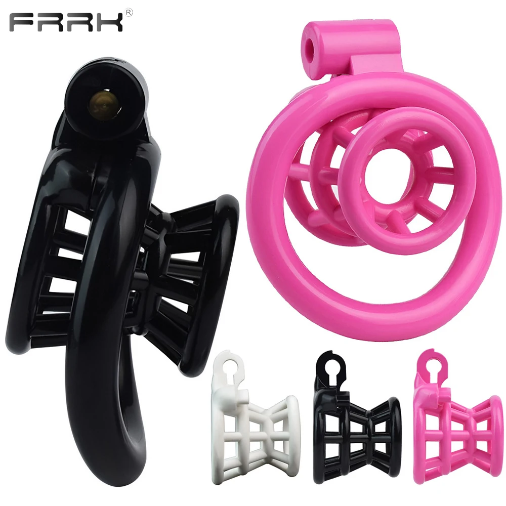 BDSM Inverted Chastity Cage for Man Sissies Anti-Cheating Cock Lock 4 Penis Ring Adult Toy Games Erotic Sex Products