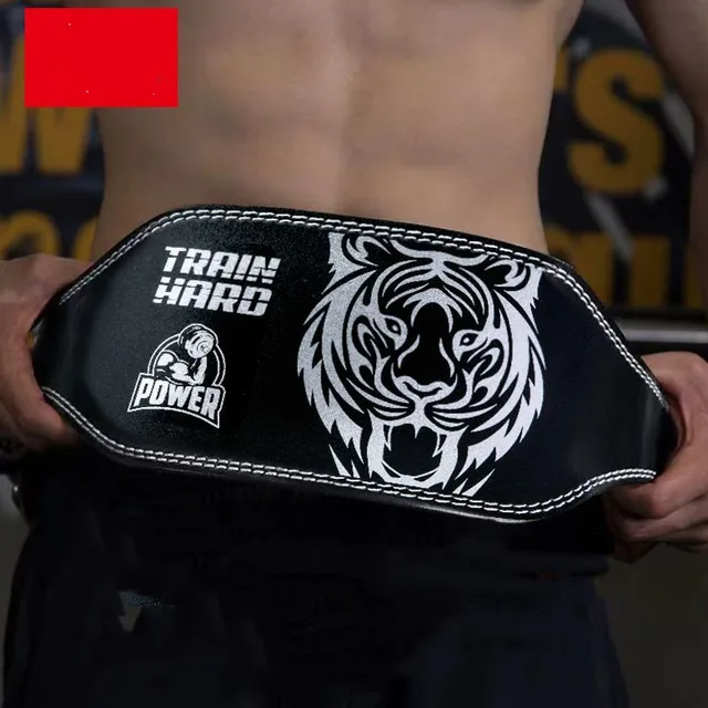 15CM Width Waist Support Sports Safety Belt Protection Fitness Deep Squat Hard Pull Weightlifting Belt PU Leather Fitness Belt 2