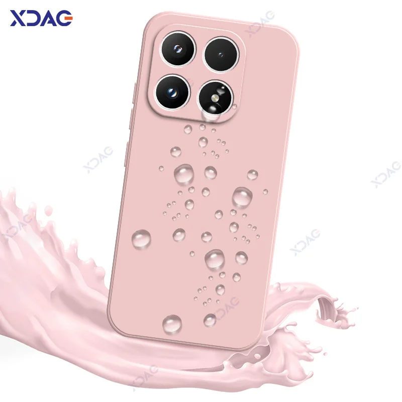 Luxury Liquid Silicone Waterproof Mobile Phone Case - 360° Protection, Soft Square Design