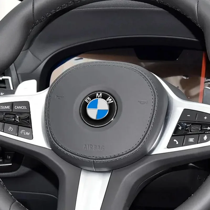 BMW F20 G20 G30 X1 X3 X4 X5 G05 X6 X7 G01 F48 G30 M M3 M4 M5 알루미늄 엠블럼 스티어링 휠 스티커 액세서리 (카 스타일링)