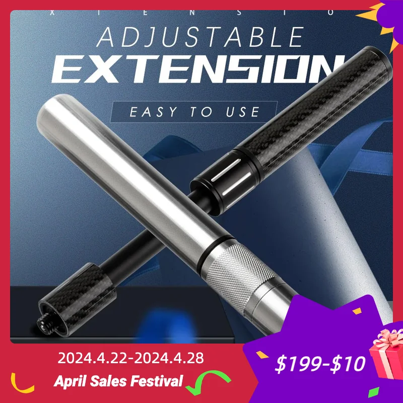 Billard Extendable Extension Carbon Fiber Aluminum Alloy for MEZZ/ZOKUE/FURY/PREDATOR Adjustable Extension Billiard Accessories telesin handheld extendable selfie stick monopod aluminum alloy adjustable pole