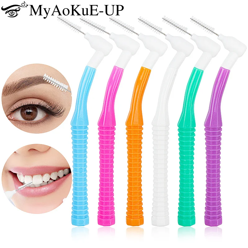 

10pcs Eyebrow Micro Brush Mini Brow Perm Brush Lash Lifting Supplies Bendable Disposable Eyelash Extension Comb Makeup Tool
