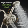 7" Premium High Pressure 3-Way Rainfall Combo for Best of Both Worlds - Enjoy Luxury 6-Setting Rain Showerhead 4