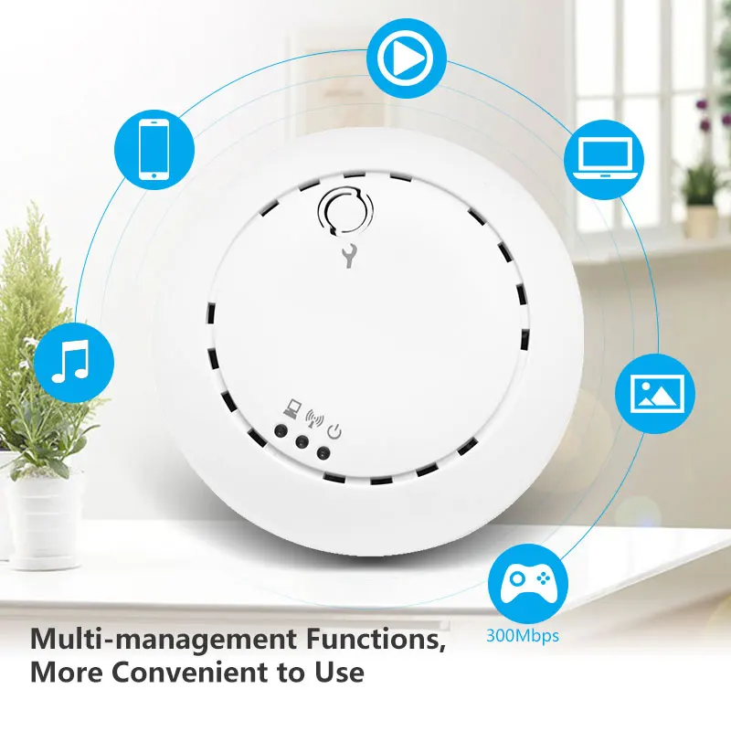 Quer Swi-extensor de Wi-fi 300mbps Montagem no Teto Ponto de Acesso sem Fio Impulsionador Wi-fi 802.11n b g para Desenvolvimentos sem Fio Grande Pontos de acesso - Imagem 5