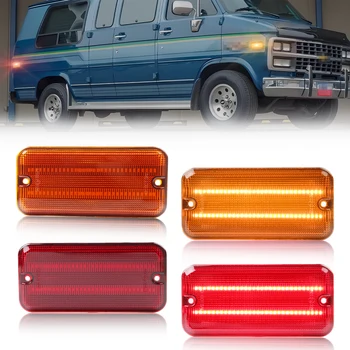 Indicatori di direzione laterali anteriori/posteriori con LED per Chevrolet G10 G20 G30 P20 P30 GMC G1500 G2500 G3500 P2500 P3500 1985-1995