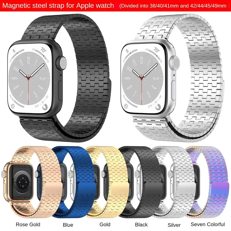 

Металлический ремешок для Apple Watch Band Ultra, браслет из нержавеющей стали для iwatch Series 8 7 6 5 4 3 Se, 49 мм 40 мм 44 мм 45 мм 44 мм 38 мм