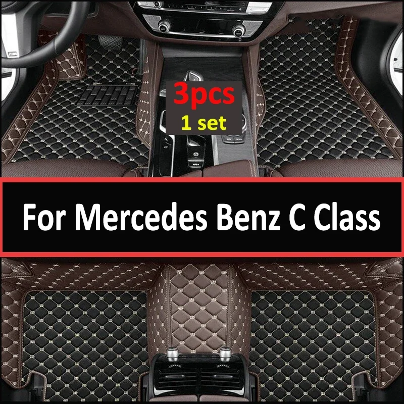 

Car Floor Mats For Mercedes Benz C Class W204 2008~2014 Anti-dirt Pad Accesorios Para Auto Leather Mat Accessories Interior
