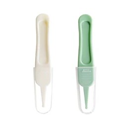 Infant Safe Nose Cleaning Tweezers for Nasal Care and Hygiene (2pcs white green)