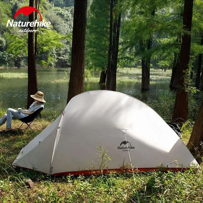 Naturehike Cloud Up 3 Upgraded Ultralight 3 man Family tent 20D Nylon Waterproof Aluminum Pole Outdoor Camping Tent