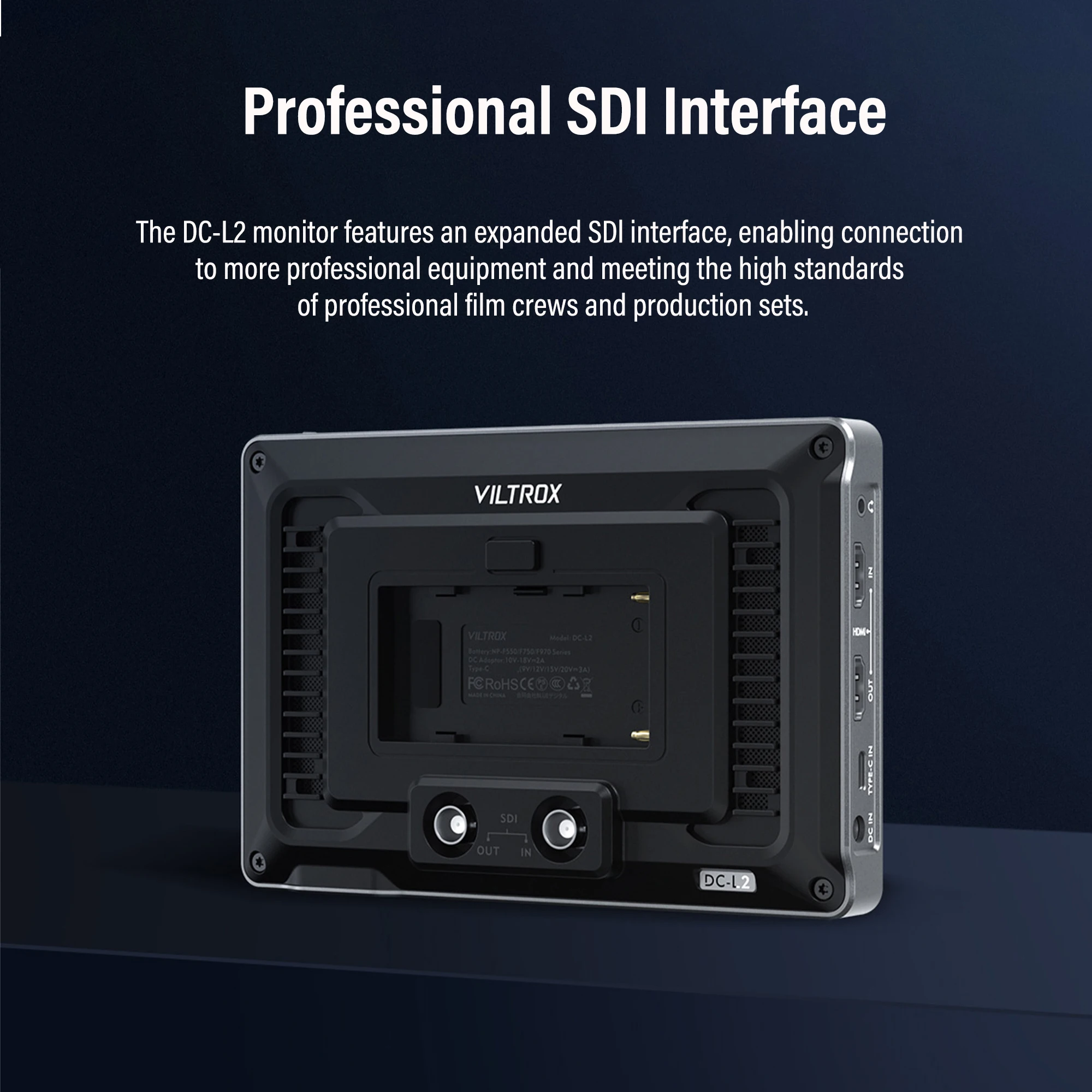 Viltrox DC-L1/DC-L2 Camera Monitor 600 Nits 7 Inch HDMI SDI Input Output Touch S