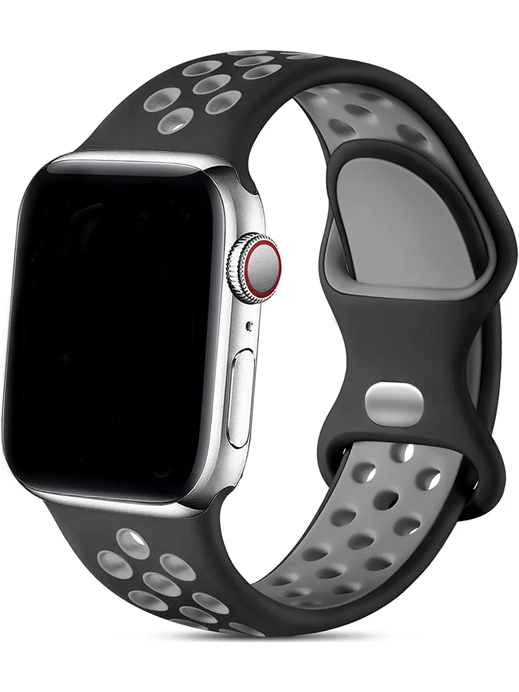 Cinturino Sportivo Per Cinturino Apple Watch 44Mm 40Mm 42 44Mm 41Mm 45Mm Cinturino In Silicone Cinturini Apple Watch 9 8 7 6 Se 5 4 3 Ultra 2 49Mm