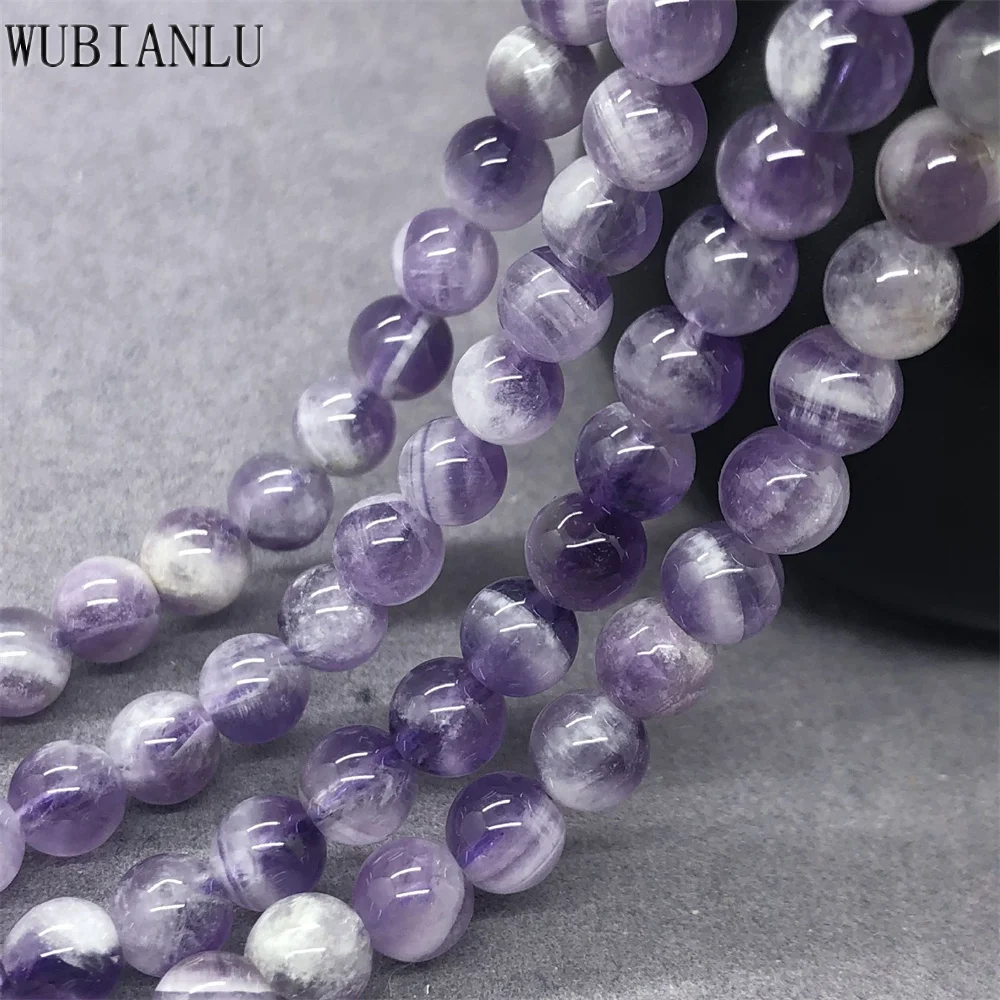 

4-12mm Natural Stone Crystal Dream Amethyst Beads For Jewelry Making Manual DIY Necklace Bracelet Charm Fashion Push Accessories