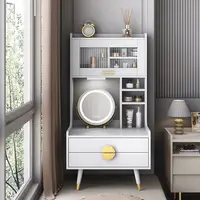 Coiffeuse de luxe avec baie vitrée, Table de maquillage pour balcon, Simple, petit appartement, chambre à coucher, rangement, meubles de chambre à coucher 6