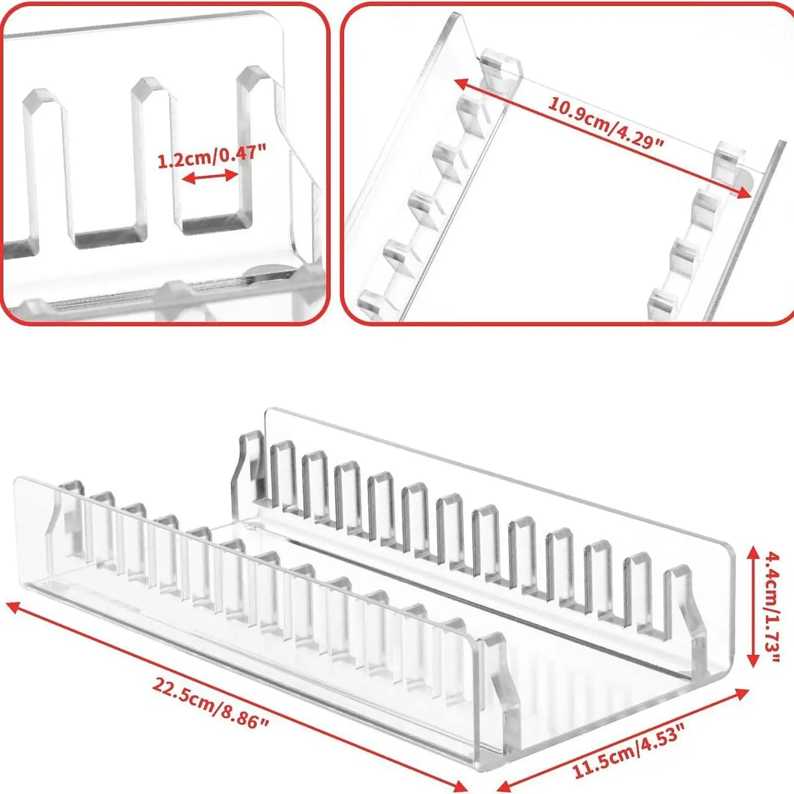 Acrylic Game Storage Organizer Stand Lightweight Clear Game Display Holder Fits 12 Games for Desktop Office