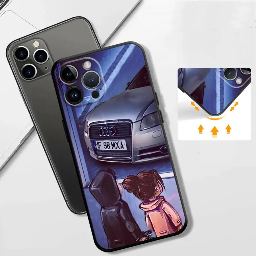 Children Watching Cars Art Phone Case - Soft Coque