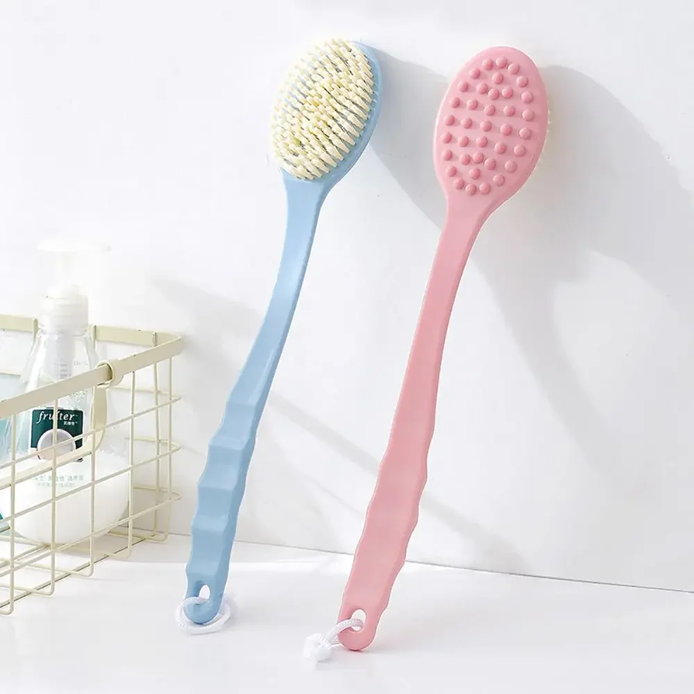 Long Handle Bath Brush Exfoliating Back Massage Shower SPA Foam Bathroom Accessories Soft Sponge Scrubber Body Cleansing Brushes 4