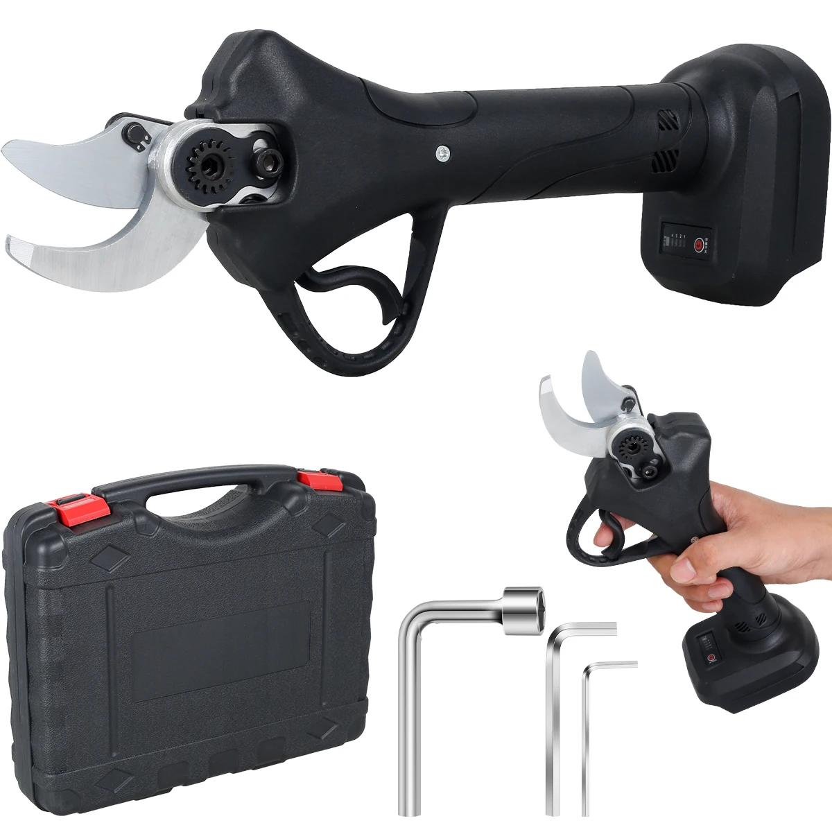 

4 Gear Brushless Pruner Shear Electric Cordless Pruning Shear Battery Powered Tree Branch Pruner Durable Branches Scissor Tool