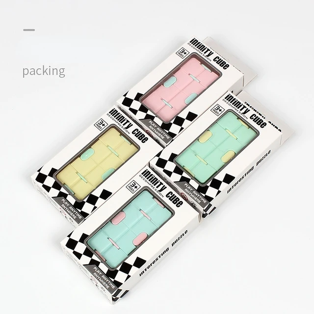 New Fidget Toys Decompression Finger Cube Infinity Cube  Stress Relief Toy for Children and Adults Unzip The Cube Handle 3