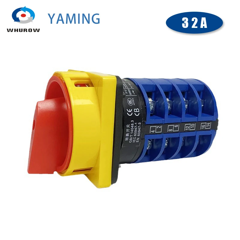 Interruptor Giratório Liga Desliga Cadeado de Emergência com Polos 690v 32a