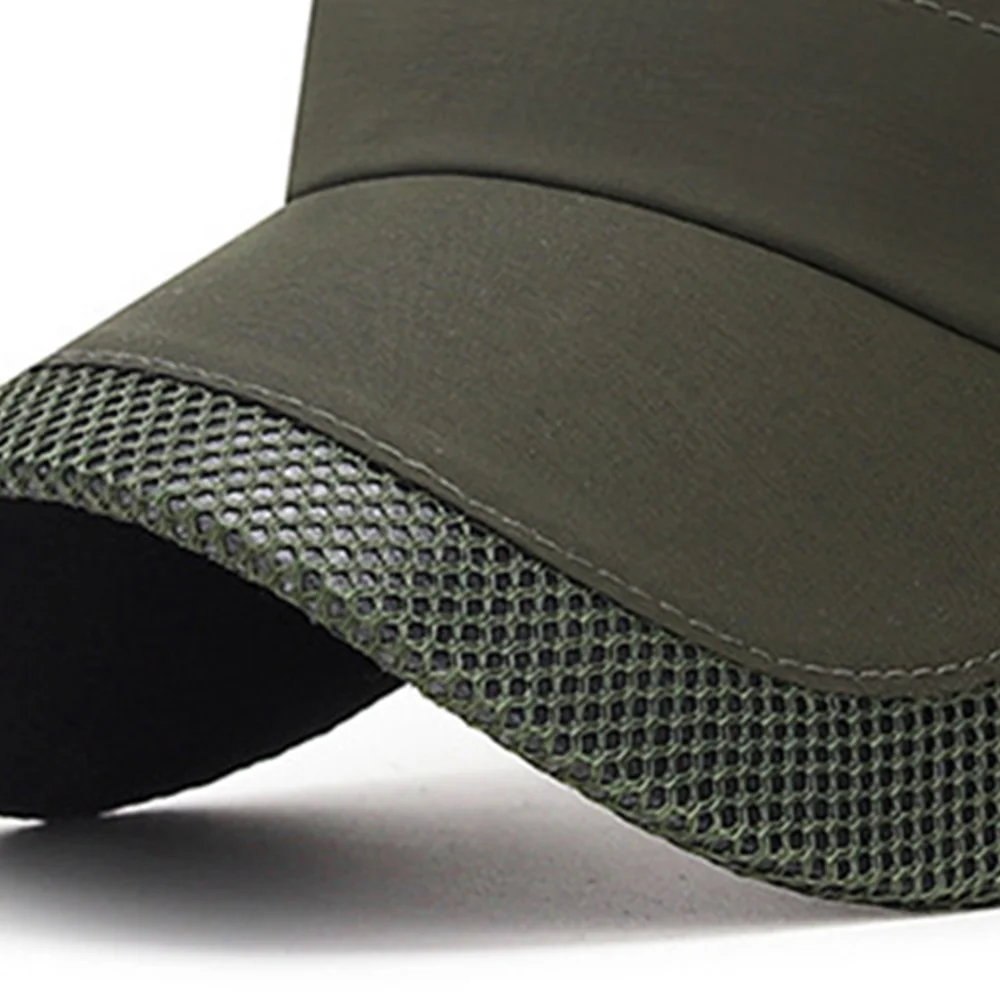 S4fe7d8b4543e46fc96036a40b0bfdc80e Quick Dry Military Hats Unisex Summer Flat Top Hat Women Outdoor Army Cap Men Adjustable Baseball Caps Mesh Hat Trucker Cap Mallzona