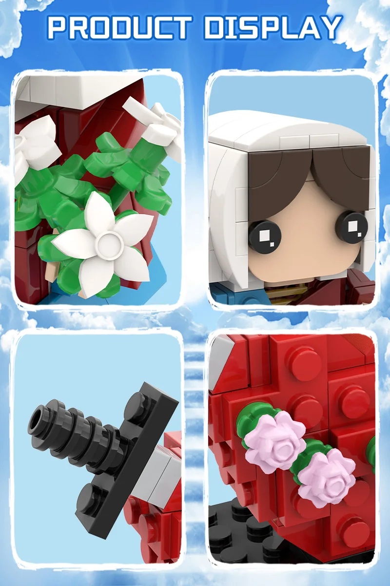 MOC Jungfrau Maria Modell Bausteine Cor Immaculatum Mariae Jesus Mutter Katholische Religion Figur Ziegel Spielzeug Geschenk – Detail 10