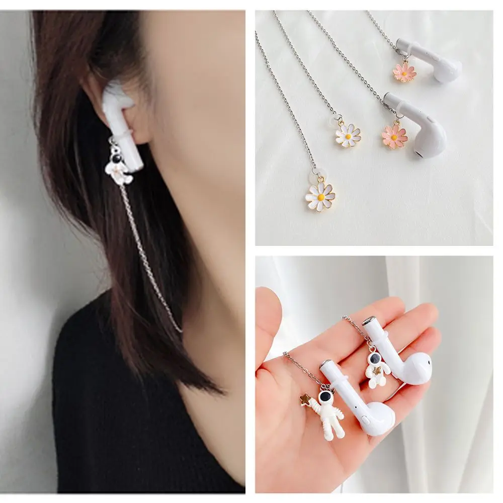 

Earphone Daisy For Airpods Headphone Anti-lost Chain Spaceman Mask Lanyard Astronaut Glasses Chain Magnetic Attraction
