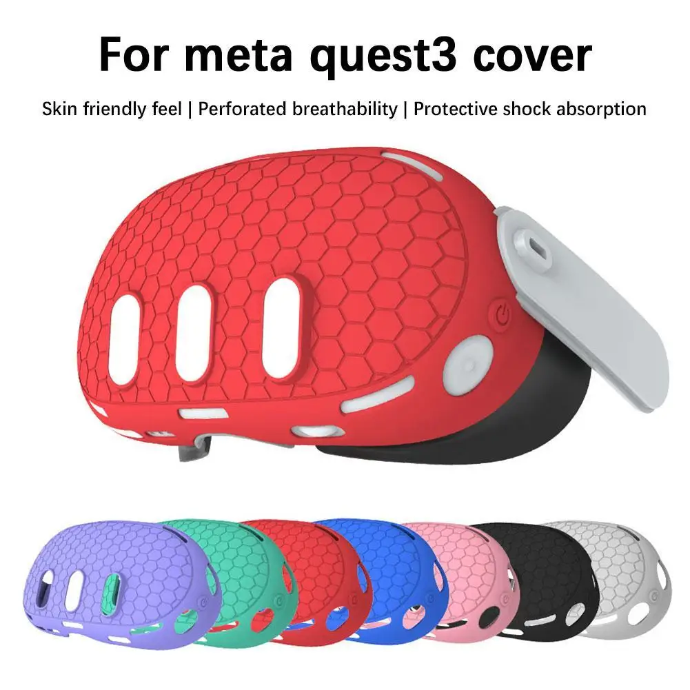 

For Meta Quest 3 VR Helmet Headset Silicone Protective Case Anti-scratch-dust-proof Protection Face Cover VR Game Accessories