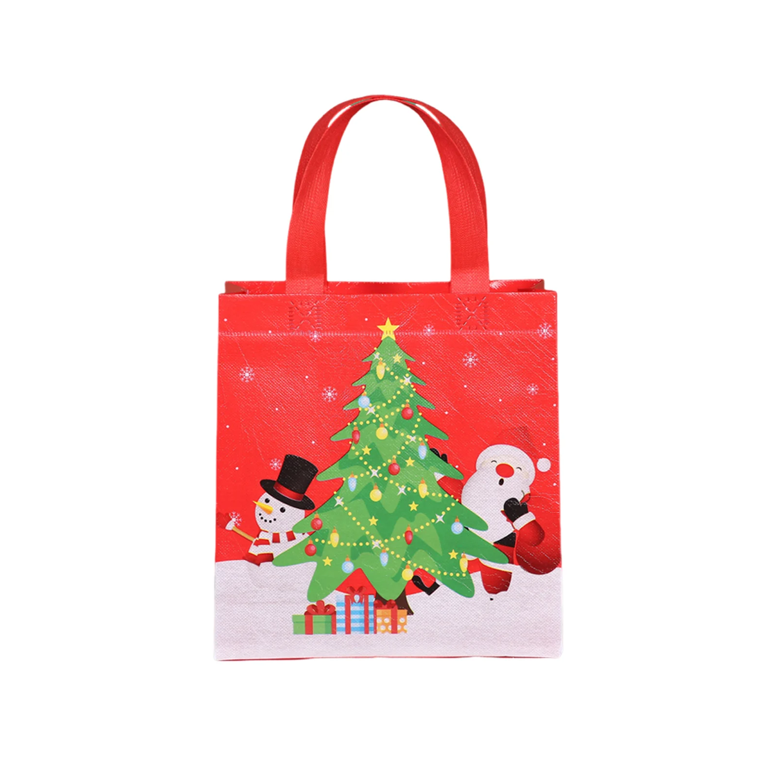 Christmas Gift Bags Cartoon Cute Santa Elk Snowman Printing Non Woven Handbag Hot Pressing Party Supplies Ornaments gift bags,christmas gift bags