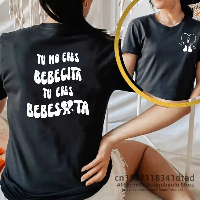 Magliette Donna Donna Tu No Eres Bebecita Eres Bebesota T Shirt Estate Manica Corta Un Verano Sin Ti Tee Shirt Anni '90 Retro Top