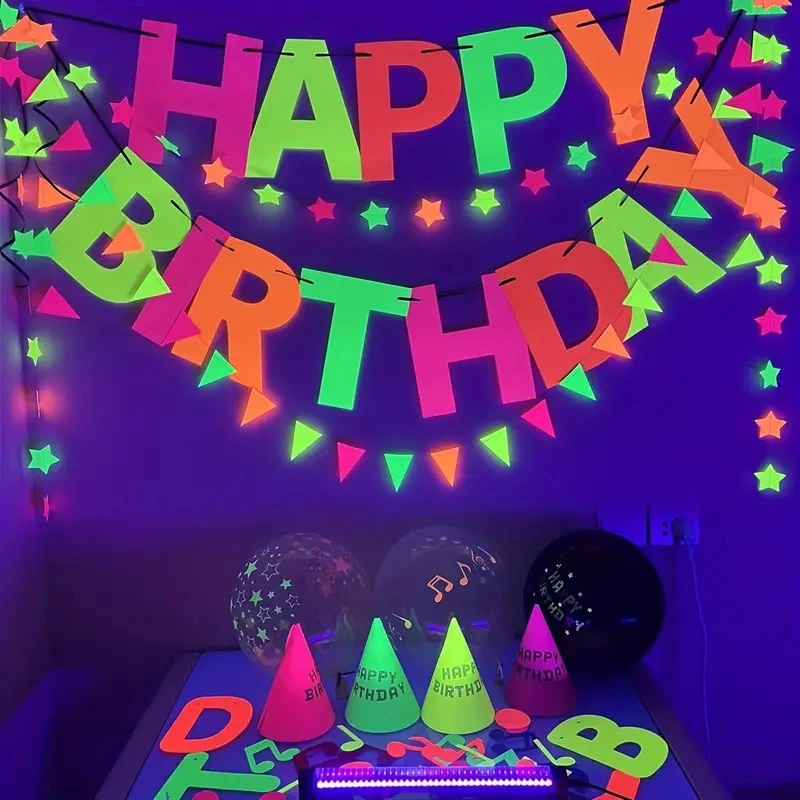 LED Stage Light Black Light Bar 2pcs 12.6inch USB UV LED Blacklight Bar-385-400nm Black Light Effect with Switch for Halloween Club Party Disco Stage Lights