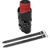 Motorcycle Biker Drink Holder PU Leather Skull Shape Universal Coffee Water Bottle Cup Holder With 2 Straps For Bicycles Bikes 3