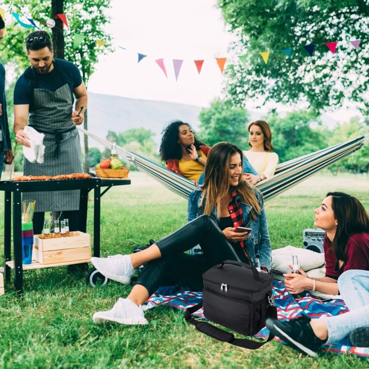 Borsa Per Picnic Durevole Borsa Pranzo Isolata In Carta Kraft Riutilizzabile - Borsa Termica Antiperdite Per Picnic E Lavoro Borsa Picnic